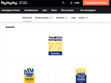 Kununu-Siegel für Familienfreundlichkeit